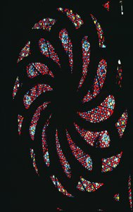 Rosace en spirale, chapelle des Bourbons
